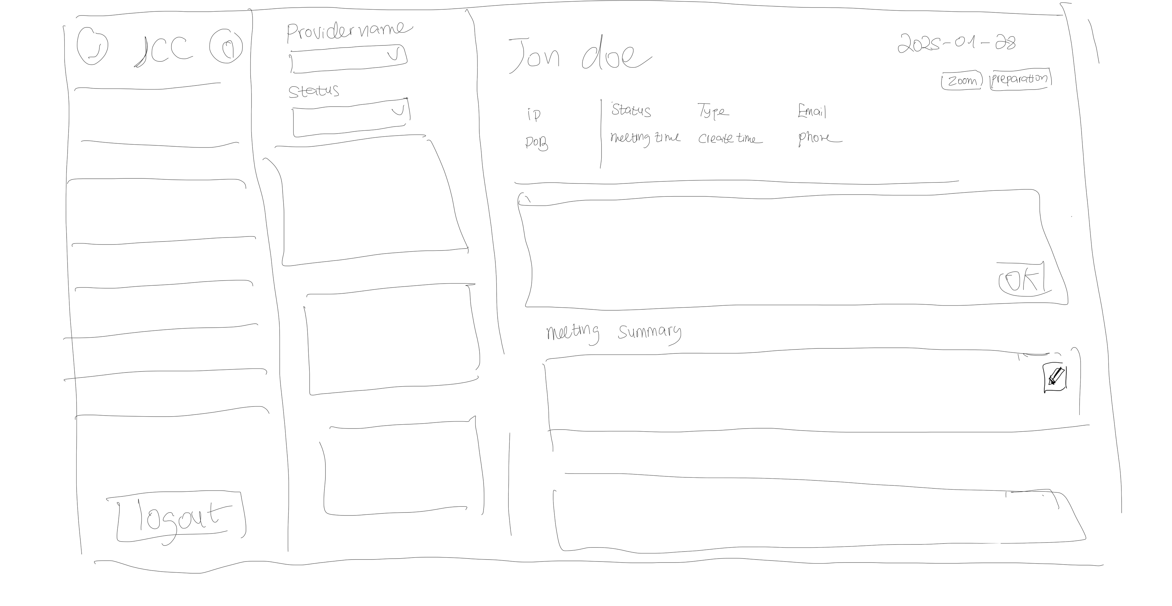 Early sketches and ideation