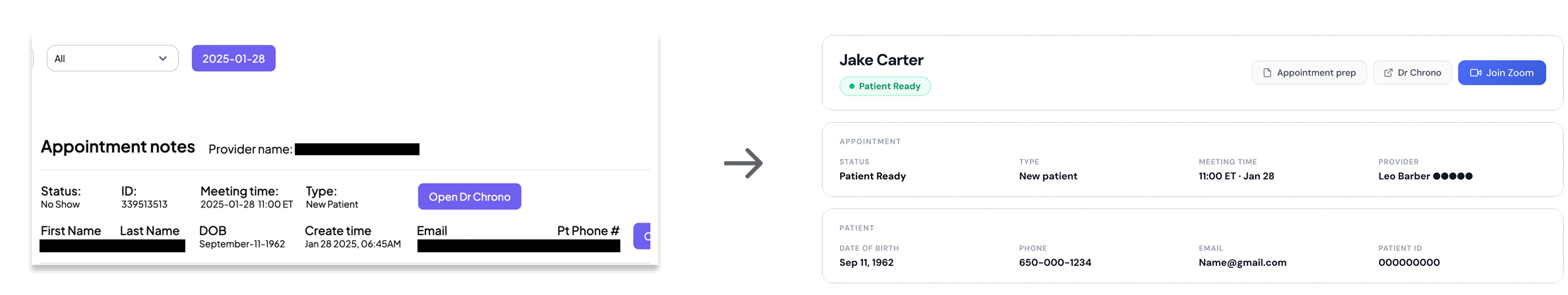 Information clarity redesign