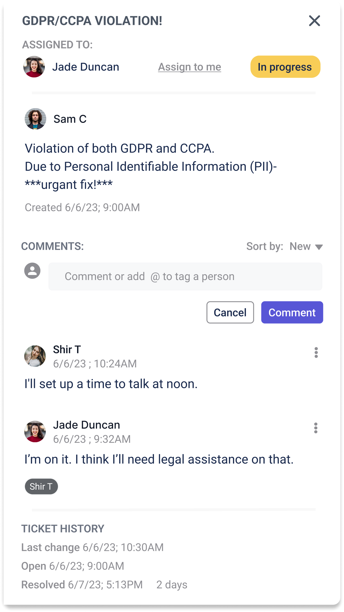 Ticketrack - final design overview