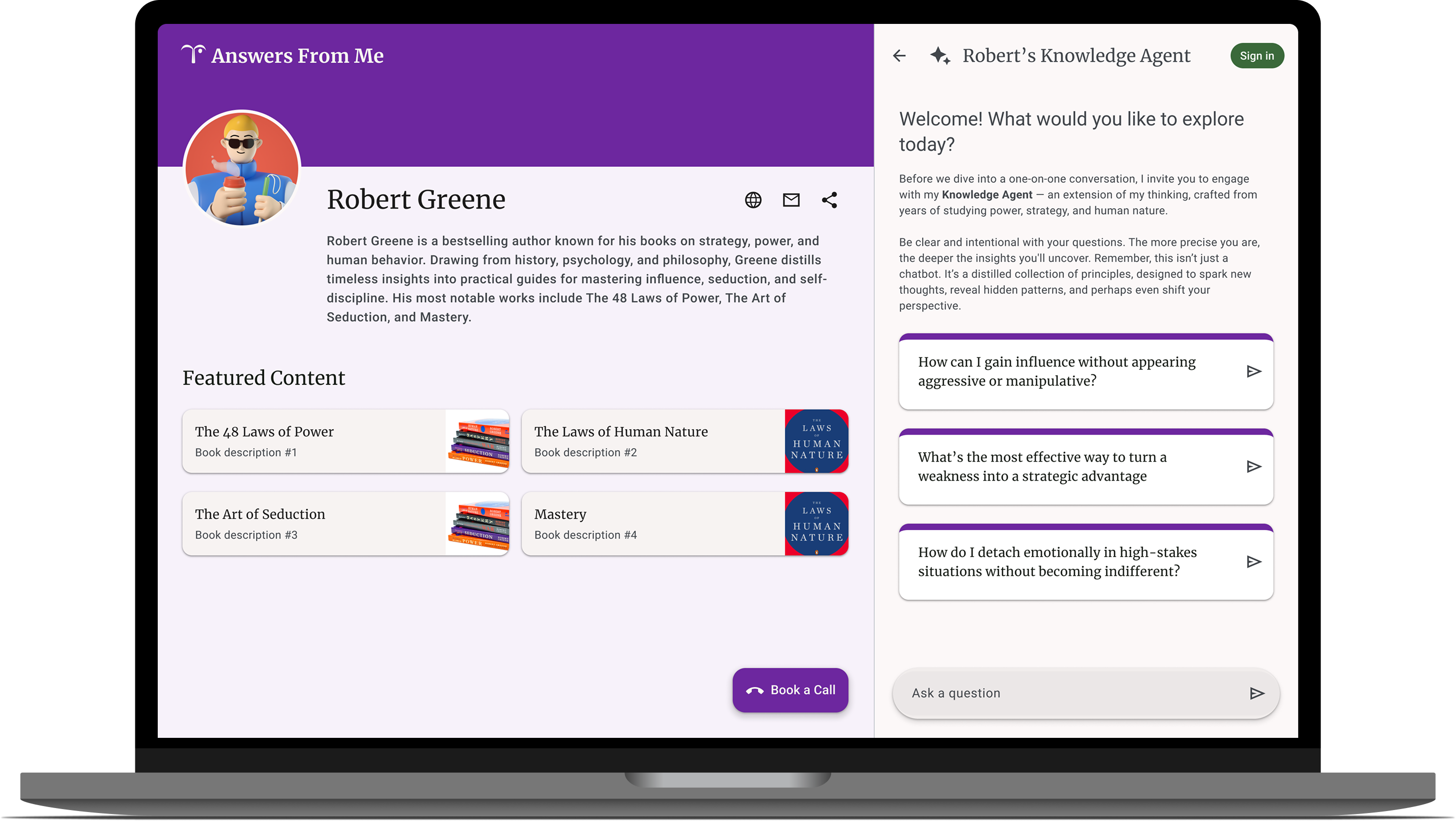 Answers From Me - product overview