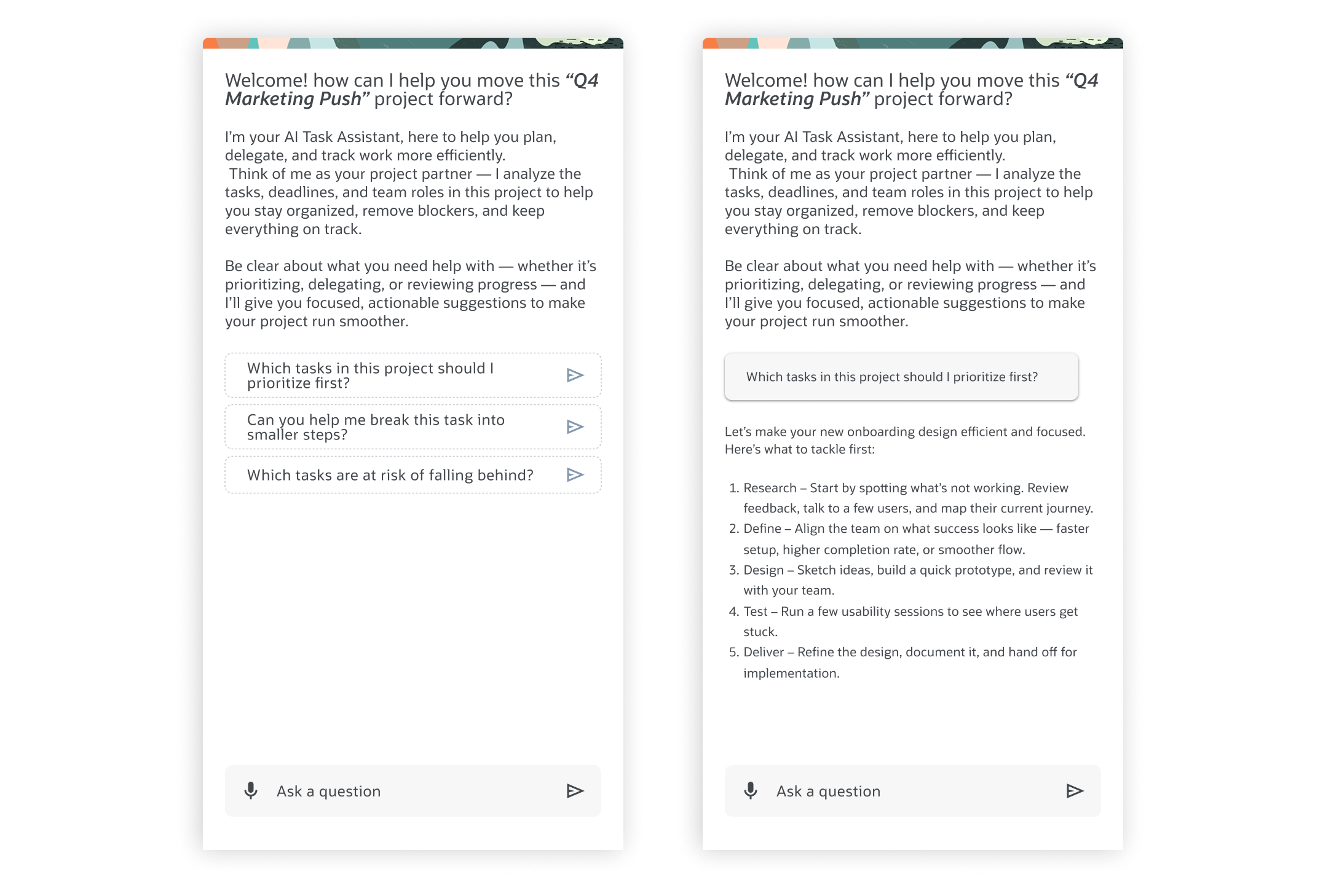 After: conversational agent